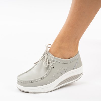 Обувки Естествена Кожа Relly5 Grey