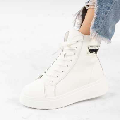 Къси Ботуши Естествена Кожа Norvara2 White