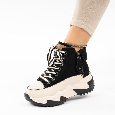 Спортни Обувки Естествена Кожа Meilin Black
