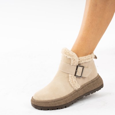 Къси Ботуши Естествена Кожа Estrela Beige