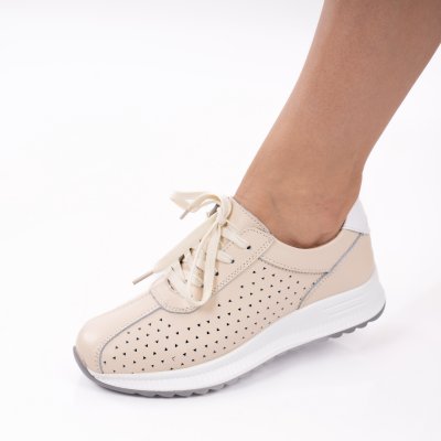 Обувки Естествена Кожа Nures Beige
