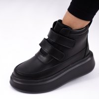 Къси Ботуши Естествена Кожа Anelise Black
