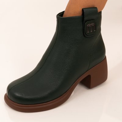 Къси Ботуши Естествена Кожа Yasira Green