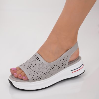 Сандали естествена кожа Carela Grey