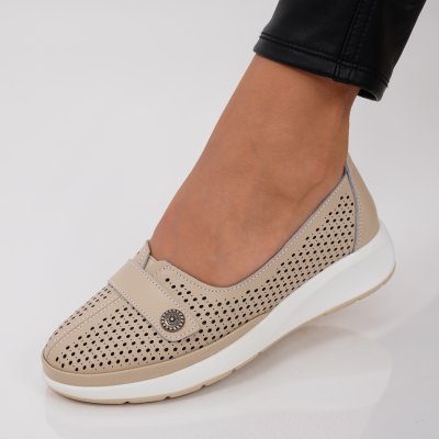 Обувки Естествена Кожа Agape Beige