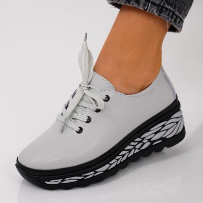 Спортни Обувки Естествена Кожа Zavat Grey